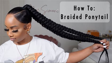 How To: Sleek Ponytail With 3 Braids || Beginner Friendly - YouTube