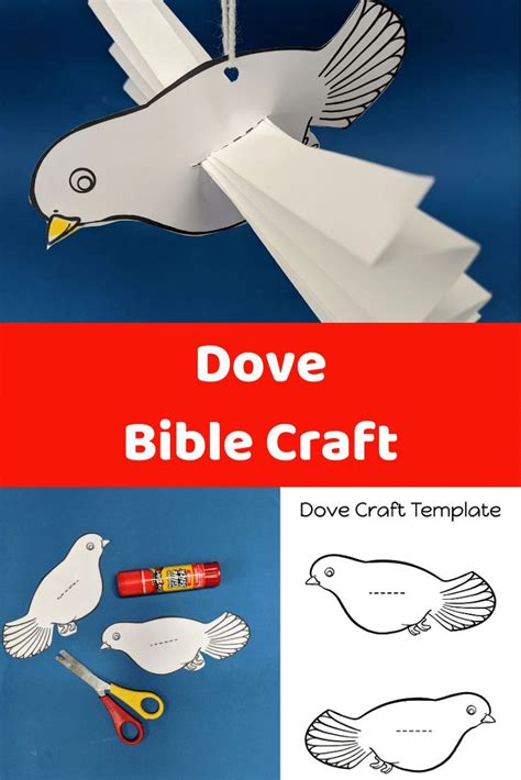 Easy to make kids Dove craft included free template and instructions. Ideal to use … | Sunday ...