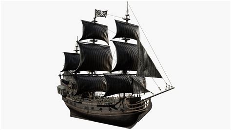 Modello 3D Galleon Black Pearl Pirate Ship - TurboSquid 1618251