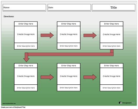 Green Background Flow Chart Worksheet Template