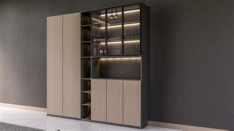 Modern Wine Cabinet Rack Cellar - 3D Model by IID Studio