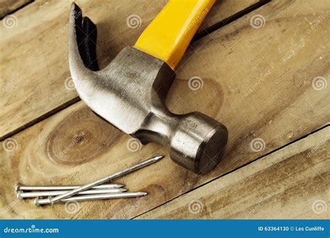 Hammer And Nails Stock Photo - Image: 63364130