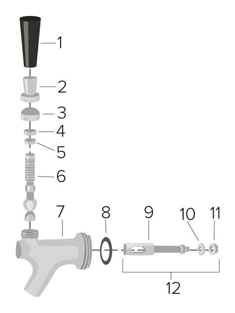 Beer tap assembly diagram