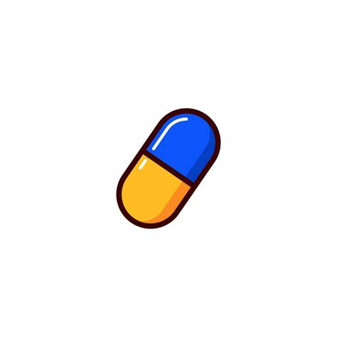 Medicine capsule icon with Simple colorfull style Vector Illustration 34581673 Vector Art at ...