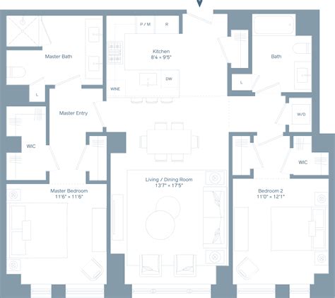 Two bedroom floorplan