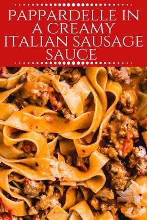 Creamy Italian Sausage Pasta - Sip and Feast | Italian pasta recipes, Italian sausage recipes ...