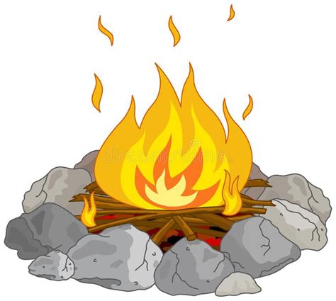 Campfire stock vector. Illustration of cartoon, greeting - 46889012 | Campfire, Illustration ...