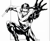 Nightwing Coloring Pages At GetDrawings  Free Download sketch template