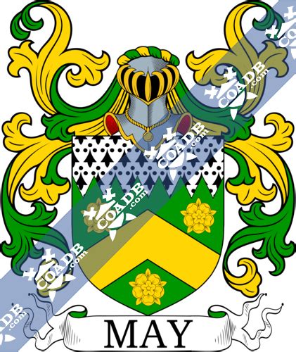 May Family Crest, Coat of Arms and Name History