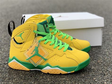 Where to buy Air Jordan 7 Oregon Ducks PE Vibrant Yellow