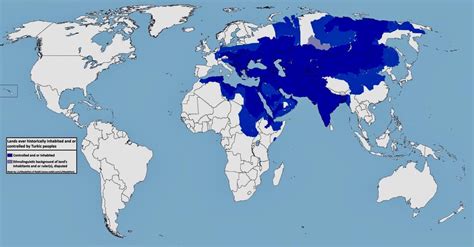 The extent of Turkic peoples settlements/states/empires (links will be ...