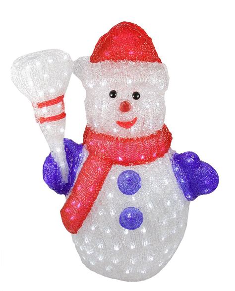 Northlight 31107328 Pre-Lit Commercial Grade Acrylic Snowman Christmas Display Decoration with ...