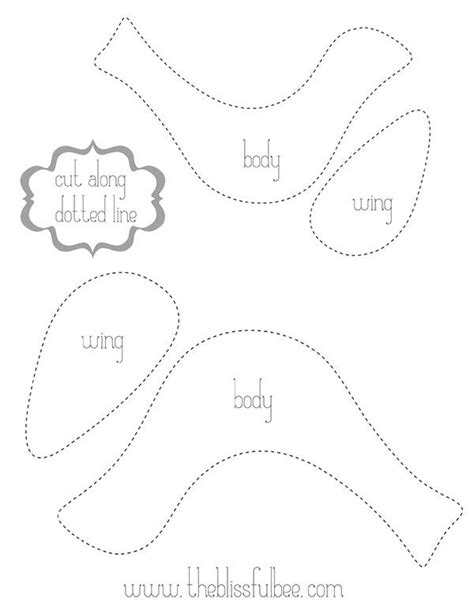 FREE Paper Bird Template (The Blissful Bee) | Bird template, Paper birds, Free printable art