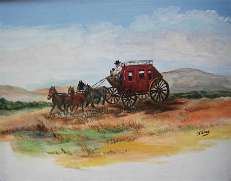 The Last Stagecoach Painting by Jacquie King