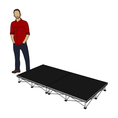 2m x 1m Portable Stage Platforms with 20cm Risers - Stage Concepts