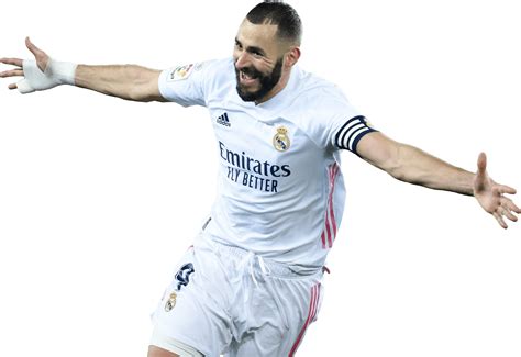 Karim Benzema Real Madrid football render - FootyRenders