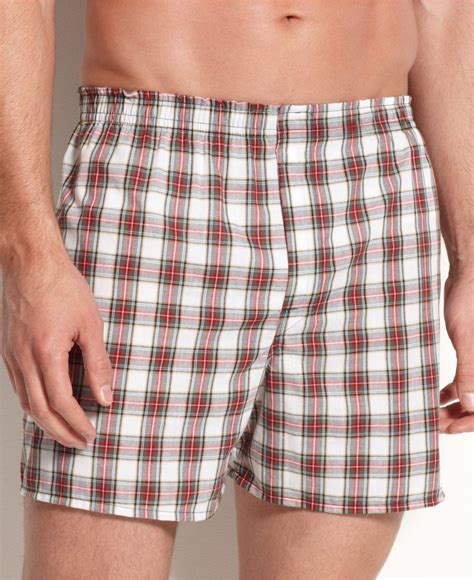 Hanes Cotton Platinum Freshiqtm Underwear, Plaid Woven Boxer 4 Pack for Men - Lyst