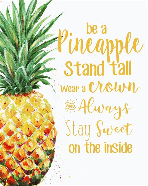 Pineapple Print Pineapple Quote 11x14 Pineapple Digital - Etsy Denmark