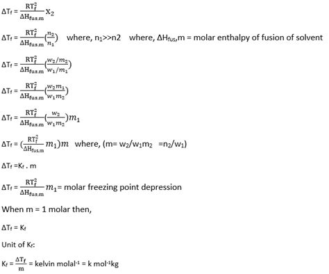 Depression of Freezing Point Equation, Definition, and Applications - Chemistry Notes