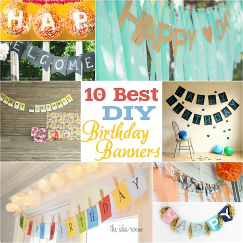 10 Fantastic DIY Happy Birthday Banner Ideas | How to Make Homemade Signs | Happy birthday ...