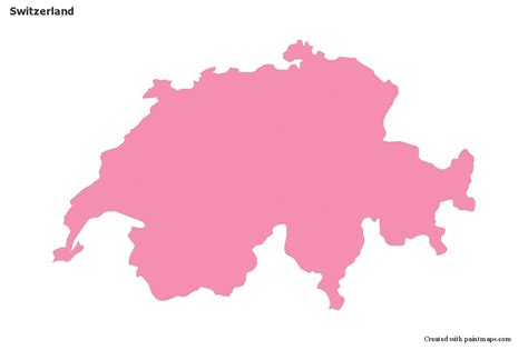 Sample Maps for Switzerland (pink,outline) Map Maker, Trinidad, Switzerland, Outline, Sample ...