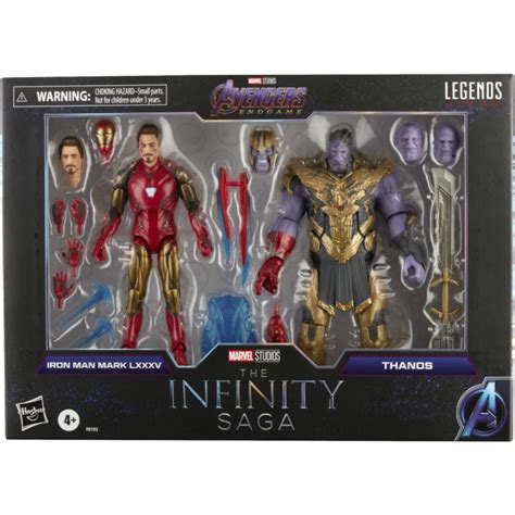 Avengers 4: Endgame - Iron Man Mark LXXXV (85) vs. Thanos Marvel Legends Series 6” Scale Action ...