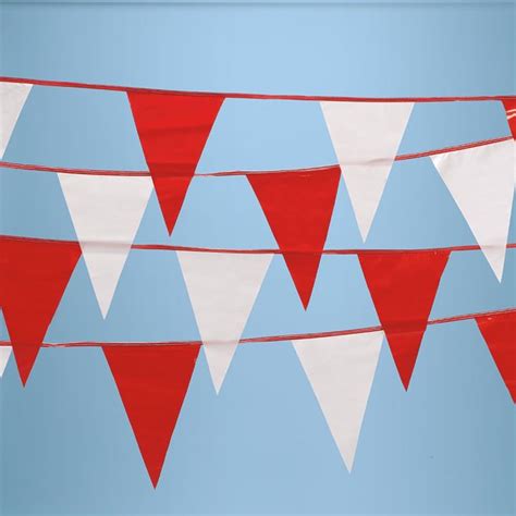 Red & White Pennant String Flags - Walmart.com - Walmart.com