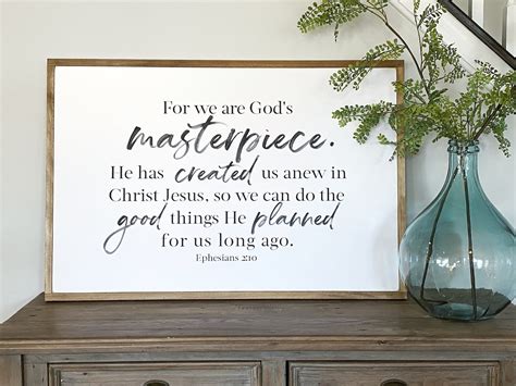 Bible Verse Printable, Ephesians 2:10, God's Masterpiece, Bible Verse Wall Art, Scripture ...