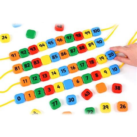 0-100 Lacing Number Beads - Set of 111 Pieces EA-44 | Primary ICT