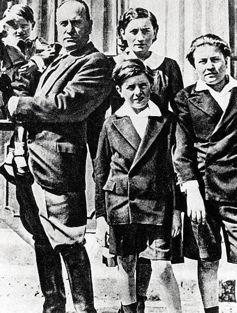 Villa Torlonia, Benito Mussolini and his family, sons Romano, Bruno and Vittorio and daughter ...