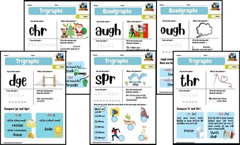 Trigraph and Quadgraph Worksheets: Advanced PhonicsMaking English Fun