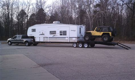 Commercial Built Gooseneck RV/Flatbed, with a 2nd hitch to tow the boat ...