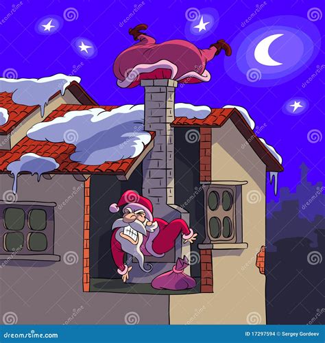 Santa Claus in trouble stock vector. Image of season - 17297594