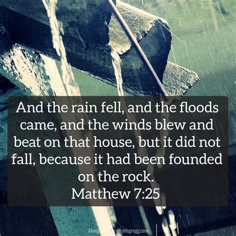 Matthew 7:25 | Bible Verse about Faith and the Rock