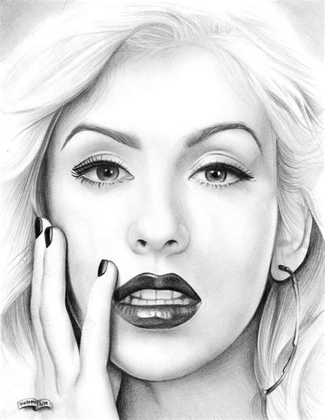 Christina Aguilera Drawing by Dayron Villaverde | Saatchi Art