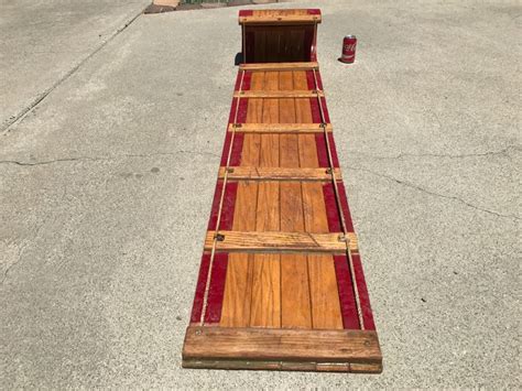 Vintage Long Wooden Snow Sled Toboggan