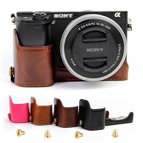 $8.15 - Pu Leather Camera Bottom Grip Base Case Half Cover For Sony ...