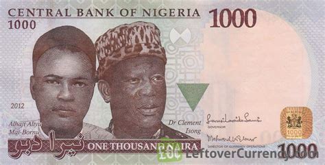 1000 Nigerian Naira banknote (M Bornu & Isong) - Exchange yours today