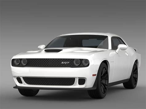 Dodge Challenger SRT Hellcat Supercharged 2015 3D model MAX OBJ 3DS FBX C4D LWO LW LWS