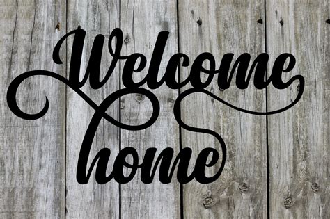 Welcome Home - Beautiful Solid Steel Home Decor Decorative Accent Metal ...