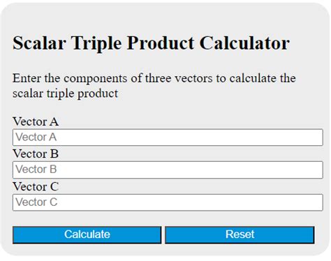 Scalar Triple Product Calculator - Calculator Academy