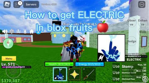 How to get ELECTRIC in blox fruits 🍎 - YouTube