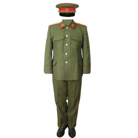 Soviet Officer military uniform USSR khaki jacket and trousers Everyday military uniform Red ...