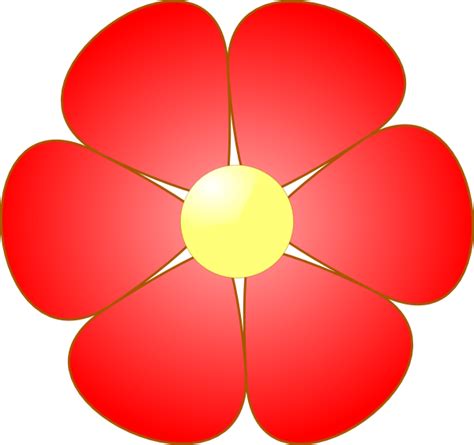 Red Flower Clip Art at Clker.com - vector clip art online, royalty free ...