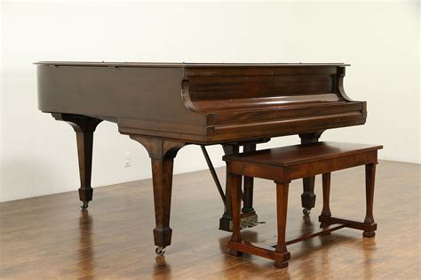 Steinway Model M 1923 Mahogany 5' 7" Grand Piano & Bench