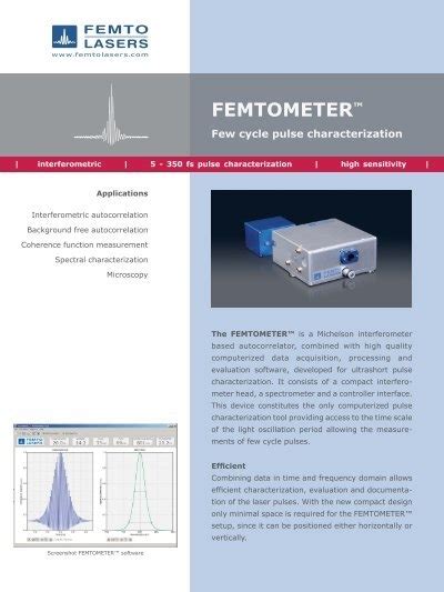 FEMTOMETER™ - Femtolasers