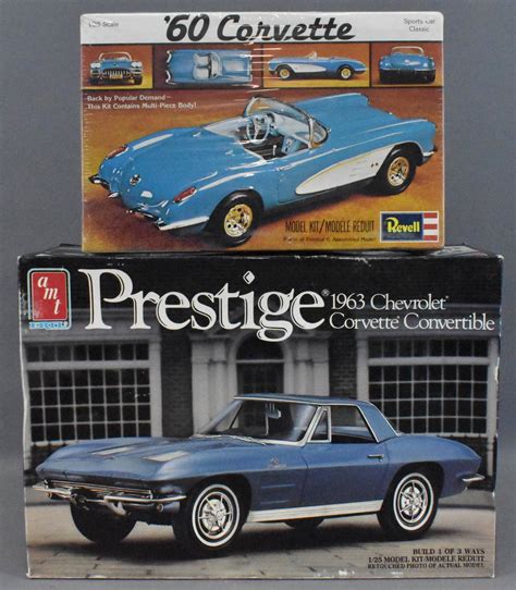 Two Corvette 1/25 Scale Model Kits In Original Boxes