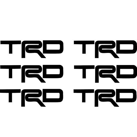 6pcs Toyota TRD Vinyl Decal Stickers in 2021 | Vinyl decals, Trd, Vinyl decal stickers