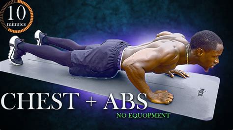 10 MINUTES ABS + CHEST WORKOUT | RIPPED ABS | Big chest | No equipment - YouTube