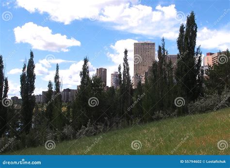 Edmonton Alberta Skyline editorial photography. Image of architecture ...